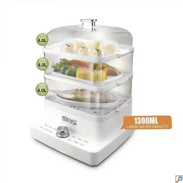 DSP Ατμομάγειρας 1200W 12lt με 3 Επίπεδα Μαγειρέματος & Χρονοδιακόπτη
