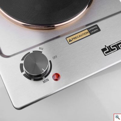 DSP® Ηλεκτρικό Μάτι Επιτραπέζιο Εμαγιέ 1500W - KD4046 Inox