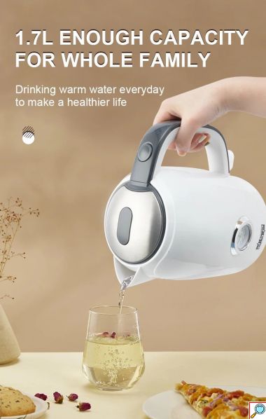 DSP Ηλεκτρικός Λευκός Κεραμικός Βραστήρας 2200W 1.7L 