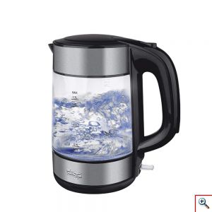 DSP® Ηλεκτρικός Διάφανος Ανοξείδωτος Βραστήρας με LED και Αντιολισθητική Περιστρεφόμενη Βάση - KK 1119 Electric Kettle 1.7lt