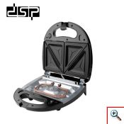 DSP® Τοστιέρα 3 - 1 με Αποσπώμενες Αντικολλητικές Πλάκες για Βάφλες & Γκριλ 750W - Sandwich Maker KC1049 - Inox