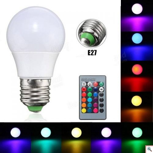 Led Λάμπα RGB & Λευκό Φως 2 σε 1 με Τηλεχειριστήριο και Εναλλαγή 16 Χρωμάτων - Remote Control LED Colorful Lamp
