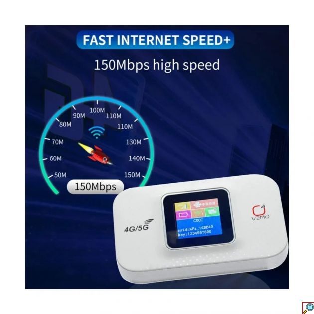 Ασύρματο 4G Φορητό Hotspot Wi‑Fi 4 Plus με VPN και Κάρτα SIM