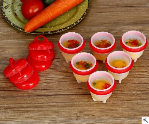 Κιτ 6 Τεμαχίων για Βράσιμο Αυγών - Silicone Egg Boil
