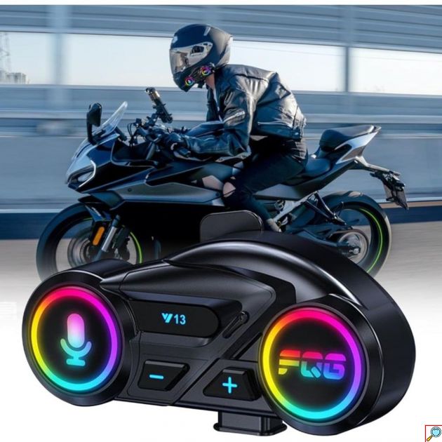 Ασύρματη Ενδοεπικοινωνία Κράνους - Bluetooth 6.0, FM, IPX6 Αδιαβροχοποίηση - Σύστημα Επικοινωνίας Μοτοσυκλέτας για Καθαρό Ήχο & Κλήσεις