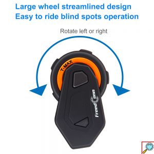 Αδιάβροχη Ασύρματη Ενδοεπικοινωνία Bluetooth Κράνους Μηχανής Freedcon T-Max Interphone FM Radio Αναβάτη Μοτοσυκλέτας με Εμβέλεια 1χλμ