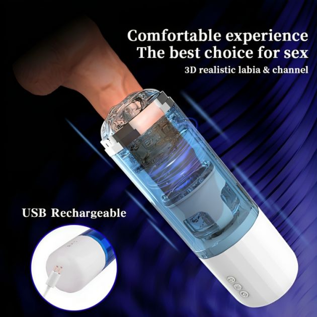 Επαναφορτιζόμενη USB Αντλία Αναρρόφησης & Επιμήκυνσης Πέους - Αυνανιστής - Αδιάβροχος με 10 Λειτουργίες Δόνησης