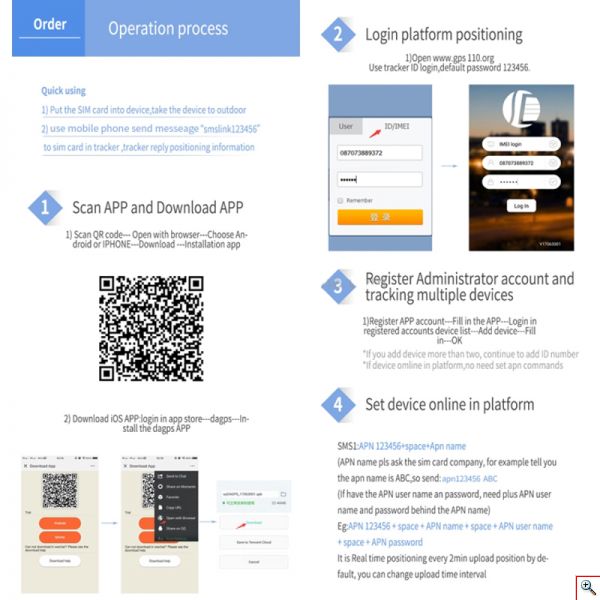 Επαναφορτιζόμενο GPS Tracker Για Κατοικίδια, Συσκευή Εντοπισμού Κατοικίδιων Κάρτας Sim 3G με Γαλάζιο Λουράκι, Εφαρμογή Κινητού & Υπολογιστή, TK203 OEM