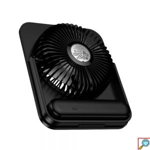 Επαναφορτιζόμενος Ανεμιστήρας Γραφείου Ultra Slim Αθόρυβος 2.5W με Οθόνη LED - HOCO