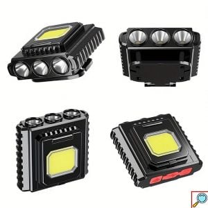 Επαναφορτιζόμενος COB LED Φακός Κεφαλής 5 σε 1 – Αδιάβροχος, με Ρυθμιζόμενο Λουράκι & USB φόρτιση