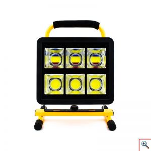 Επαναφορτιζόμενος LED Φορητός Προβολέας 180W Περιστρεφόμενος 360° - Φακός & Φωτιστικό Εργασίας με USB Powerbank & Χερούλι, W865C