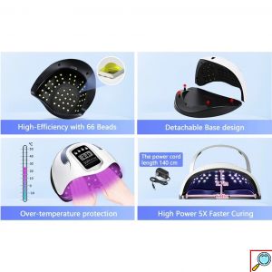 Επαγγελματικό Φουρνάκι Νυχιών UV LED με Χρονοδιακόπτη και Αισθητήρα Sun L2 Plus 248W Μαύρο
