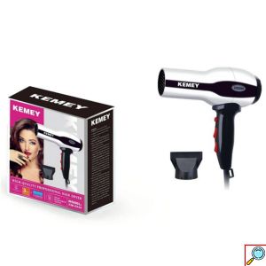 KEMEI Επαγγελματικό Πιστολάκι Μαλλιών 2000W με Λειτουργία Thermoprotect Λευκό/Μαύρο