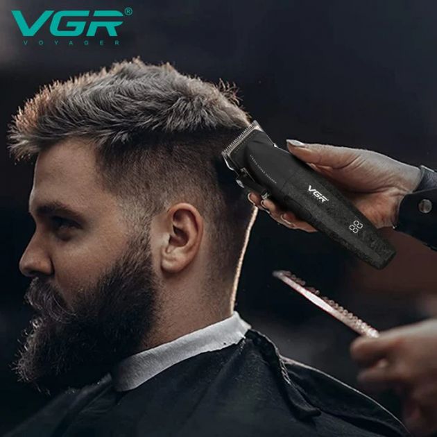 Επαγγελματικό Σετ Κουρευτικής Μηχανής & Trimmer Με Κεραμικές Λεπίδες VGR