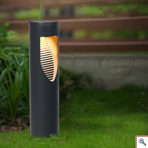 Gotobe® Επιδαπέδιο Ηλιακό Φωτιστικό Κήπου Αδιάβροχο Επαναφορτιζόμενο Θερμού Φωτισμού 3000Κ Μαύρο Σέτ 2τμχ 52501