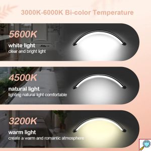 Επιδαπέδιο Κυρτό Φωτιστικό LED 36W με Ρυθμιζόμενο Ύψος, Περιστροφή 360°, Τηλεκοντρόλ & Βάση Στήριξης Κινητού – Ιδανικό για Αισθητικούς και Τεχνίτριες Νυχιών