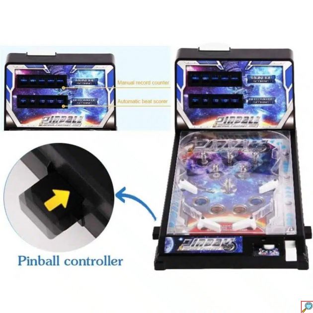 Επιτραπέζιο Arcade Διαστημικό Φλίπερ με Ηλεκτρονικό Πίνακα Σκορ - Ηχητικά Εφέ Φωτισμό - Super Pinball Space Fantasy Trip