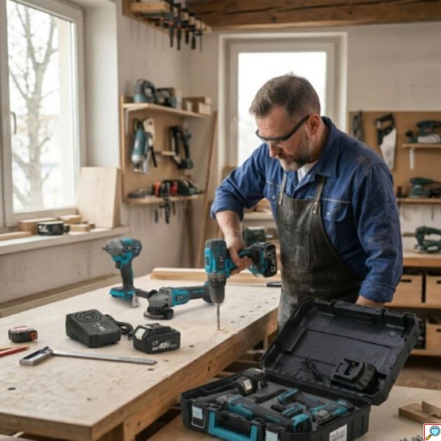 Σετ Εργαλείων LY Tools 3 σε 1 - Τροχός, Κρουστικό Δράπανο και Παλμικό Μπουλονόκλειδο 88V με 2 Μπαταρίες