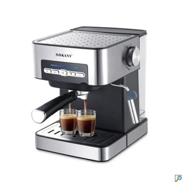 Μηχανή Espresso 850W – Επαγγελματικός Καφές στο Σπίτι - Ακροφύσιο Ατμού, Πίεση 20 bar, Δοχείο 1.6L, Ανοξείδωτη