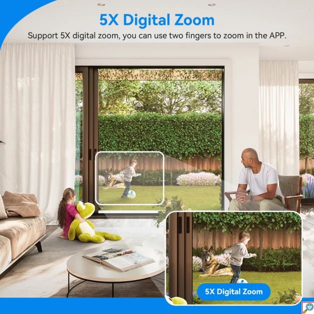 Έξυπνη Κάμερα WiFi 1080P HD με οθόνη 2,8 Ιντσών, Αμφίδρομη Επικοινωνία, Ανίχνευση Κίνησης & Έγχρωμη Νυχτερινή Όραση