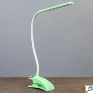 Επιτραπέζια LED Λάμπα - Φωτιστικό USB με Εύκαμπτο Βραχίονα & Κλιπ Μανταλάκι - Πράσινη