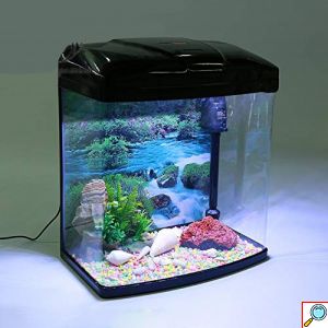 Ενυδρείο 20L με LED Φωτισμό - Αντλία Νερού 10W 800L/H & Φίλτρο 31.5x22x37.5cm