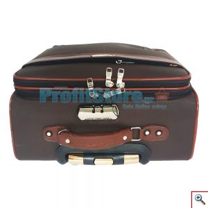 Βαλίτσα Καμπίνας από Δερματίνη PU Leather με Ροδάκια 360 Μοιρών Τηλεσκοπική Λαβή & Κλείδωμα Ασφαλείας TingPin16