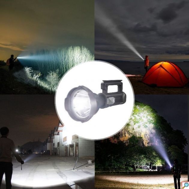 Ηλιακός Φακός Προβολέας LED – Power Bank & Φόρτιση USB - Ισχυρός Φωτισμός για Κάμπινγκ, Εργασία & Έκτακτη Ανάγκη