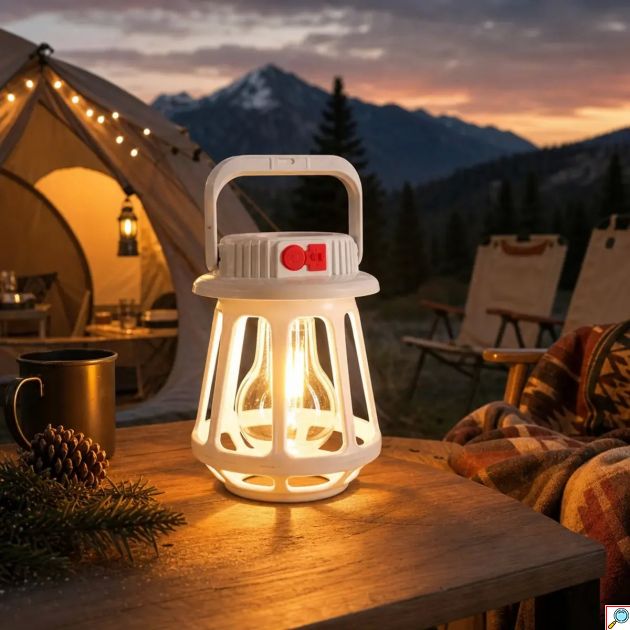 Ηλιακό Φανάρι LED 300W - Επαναφορτιζόμενο Με USB & Ηλιακή Φόρτιση, 3 Λειτουργίες Φωτισμού