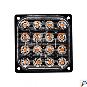 Universal Αδιάβροχο Φανάρι 16 SMD LED Ultra Bright Πορτοκαλί 48W 7000lm με 2 Λειτουργίες Φωτισμού 12/ 24V