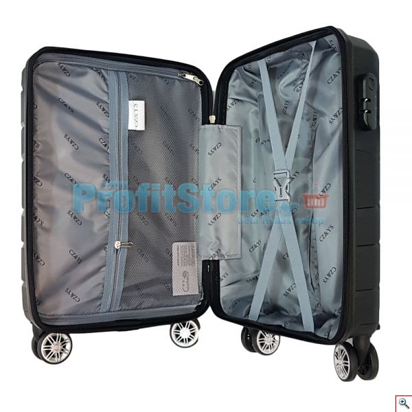 Βαλίτσα Καμπίνας από Ελαφρύ Σκληρό ABS με Ροδάκια 360 Μοιρών Τηλεσκοπική Λαβή & Κλείδωμα Ασφαλείας CZYS S50
