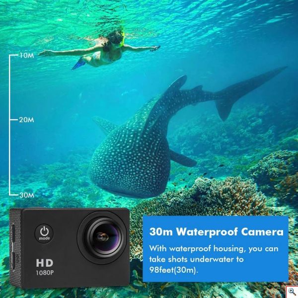 Super Extreme Αδιάβροχη Κάμερα Δράσης FHD 1080p 2.0in - Action Camera με Πλήρη Αξεσουάρ σε Διάφορα Χρώματα