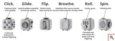 Anti Stress Fidget Cube Αγχολυτικός Κύβος
