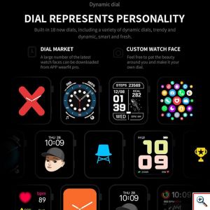 Fitness Smart Watch Έξυπνο Ρολόι με Οθόνη Αφής 1.7