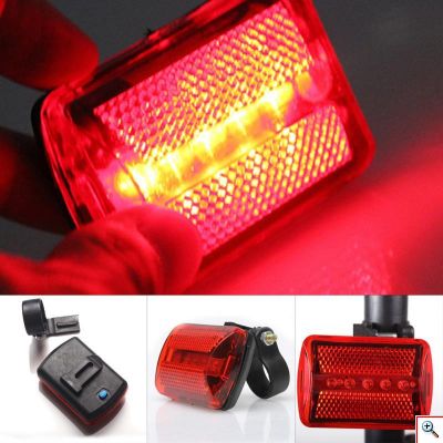 Πίσω Φως Ποδηλάτου με 5 Led