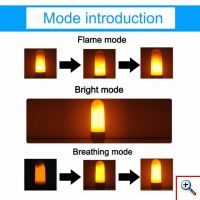 Μεγάλη Διακοσμητική Λάμπα με Εφέ Φλόγας - LED Flame Bulb Max 9W E27