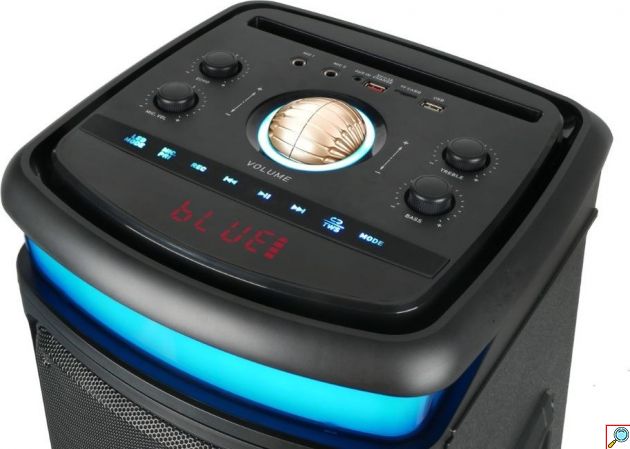 Φορητό Ηχείο Bluetooth Karaoke 60W με 2 Ασύρματα Μικρόφωνα - 2x8