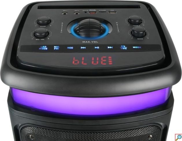 Φορητό Ηχείο Bluetooth Karaoke 60W με 2 Ασύρματα Μικρόφωνα - 2x8