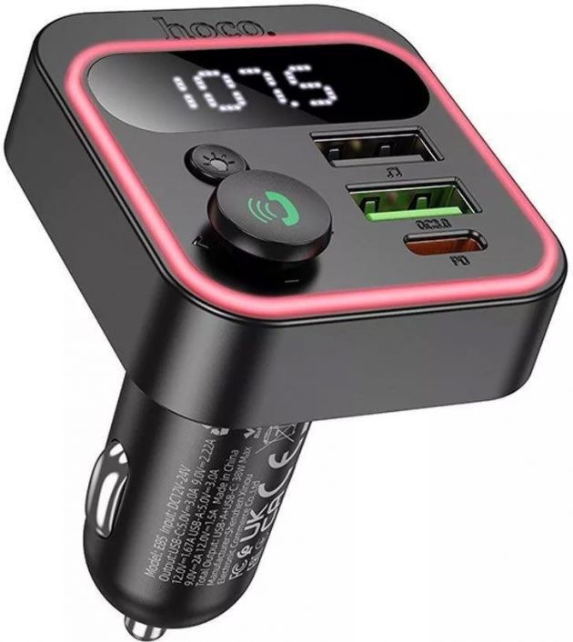 FM Transmitter Αυτοκινήτου – Bluetooth, QC3.0 & PD20W - Ταχεία Φόρτιση, Hands-free Κλήσεις & Αναπαραγωγή Μουσικής