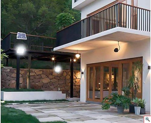 Αδιάβροχος Ηλιακός Επαναφορτιζόμενος Προβολέας Δρόμου 200W με Φωτοβολταϊκό Πάνελ,Τηλεχειριστήριο και Χρονοδιακόπτη FO 88200