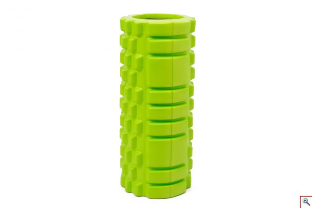 Foam Roller - Αφρώδης Κύλινδρος Μασάζ 13x33cm, Αποκατάστασης, Διάτασης Μυών & Ισορροπίας - Deep Muscle Tissue Massage Cilindro Πράσινο