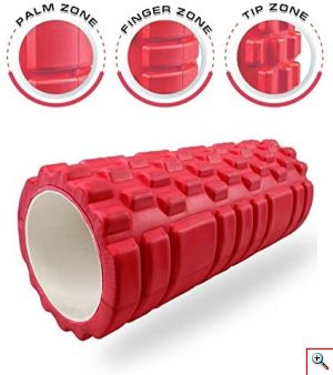 Foam Roller - Αφρώδης Κύλινδρος Μασάζ 13x33cm, Αποκατάστασης, Διάτασης Μυών & Ισορροπίας - Deep Muscle Tissue Massage Cilindro Κόκκινο