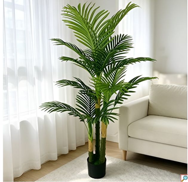 Τεχνητός Φοίνικας Areca 150cm – Διακοσμητικό Φυτό με 3 Κορμούς - 16 Κλαδιά, Ρεαλιστική Όψη, Ιδανικό για Σαλόνι & Γραφείο