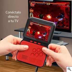 Φορητή Μίνι Arcade Κονσόλα Παιχνιδομηχανή με 893 Παιχνίδια - Ρετρό Ψηφιακό Game Box Power 3'0 LED Μπλε