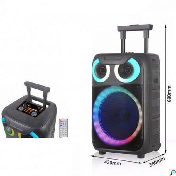 Φορητό Ηχείο Bluetooth Karaoke Party –με Μικρόφωνο, Τηλεχειρισμό & Διακοσμητικό Φωτισμό LED Andowl Q-YX8000 Μαύρο
