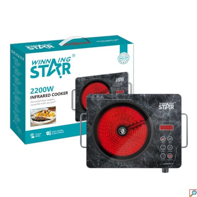 Φορητή Ηλεκτρική Επιτραπέζια Εστία 2200W Winning Star
