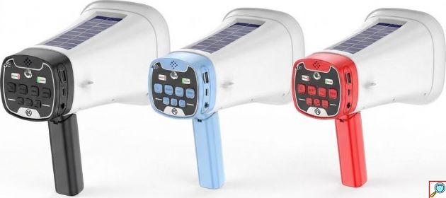 Ηλιακή Φορητή Ντουντούκα 8W – Ηχείο Bluetooth 5.3 με Εγγραφή & Φακό LED - Επαναφορτιζόμενο, για Εκδηλώσεις, Ομιλίες, Εξωτερικούς Χώρους