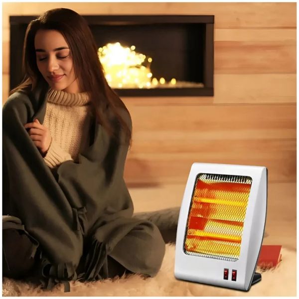 Φορητή Σόμπα Χαλαζία 800W με 2 Ταχύτητες και Προστασία Υπερθέρμανσης