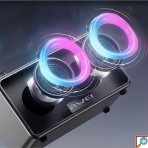 Ηχείο Bluetooth 5.3 70W Φορητό Επαναφορτιζόμενο Μεγάλης Διάρκειας με RGB Φωτισμό 7 Χρωμάτων, Δυνατά Μπάσα, USB, Micro SD, AUX, για Πάρτι και Εκδρομές, Μαύρο
