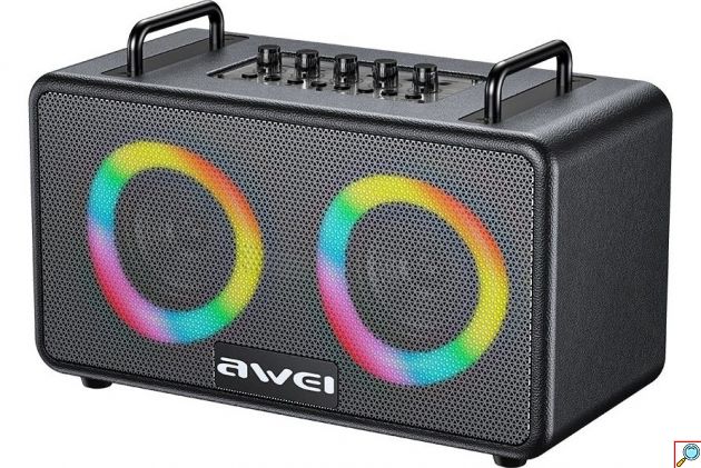 Ηχείο Bluetooth 5.3 70W Φορητό Επαναφορτιζόμενο Μεγάλης Διάρκειας με RGB Φωτισμό 7 Χρωμάτων, Δυνατά Μπάσα, USB, Micro SD, AUX, για Πάρτι και Εκδρομές, Μαύρο
